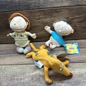 Rugrats Applause Plush 3 Piece‎ Set Tommy Spike Vintage Nickelodeon